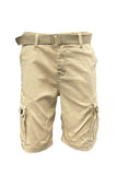 Weiv Mens Belted Cargo Shorts Pockets and Belt