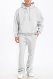 Mens Solid Fleece Flare Stacked SET