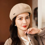 100% Wool Berets Fashion Felt Octagonal Hat