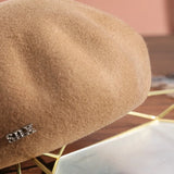 100% Wool Berets Fashion Felt Octagonal Hat