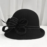 Lady Chic Flower Asymmetric Hat