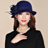 Lady Chic Flower Asymmetric Hat