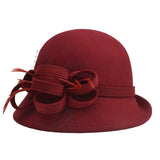 Lady Chic Flower Asymmetric Hat