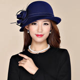 Lady Chic Flower Asymmetric Hat