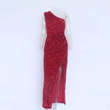 Sexy Sequin Night Party Bodycon Evening Maxi Dress