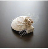 Fascinators Pillbox Hat With Flower 100% Australian Wool Church Beret Cocktail Banquet Cap