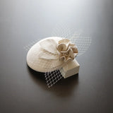 Fascinators Pillbox Hat With Flower 100% Australian Wool Church Beret Cocktail Banquet Cap