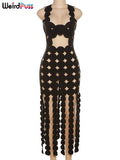 Coquette Skinny Tassel See Through Bodycon Dress