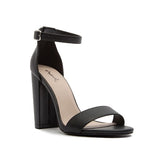 Comfortable HEELED black sandal