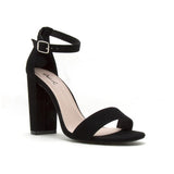 Comfortable HEELED black sandal