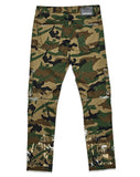 CAMO MULTI CARGO SLIM STRAIGHT PANTS