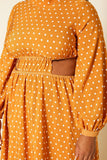 Plus Size Polka Dot Flare Maxi Dress