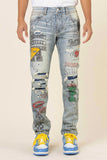 All Over Doodling Slim Fit Denim pants