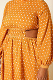 Plus Size Polka Dot Flare Maxi Dress