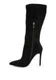 Playdate Pointed Toe High Heeled Calf Boot