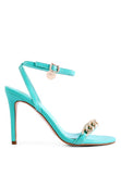 Mooning High Heeled Metal Chain Strap Sandals