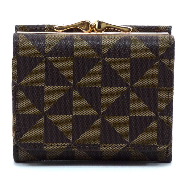 PM Monogram Kiss Lock Tri fold Wallet