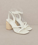 Strappy Raffia Heel Sandal