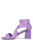 Elastic Strappy Block Heel Sandals