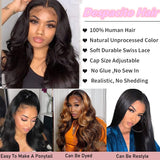 Body Wave 13x4 13x6 Lace Front Human Hair Wigs PrePlucked Brazilian HD 4x4 Closure Wig With Baby Hair Remy 360 Lace Frontal Wigs