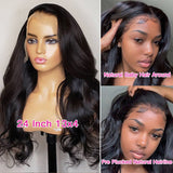 Body Wave 13x4 13x6 Lace Front Human Hair Wigs PrePlucked Brazilian HD 4x4 Closure Wig With Baby Hair Remy 360 Lace Frontal Wigs